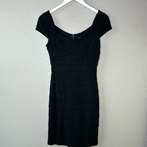 White House Black Market Black Bandage Dress Size 2